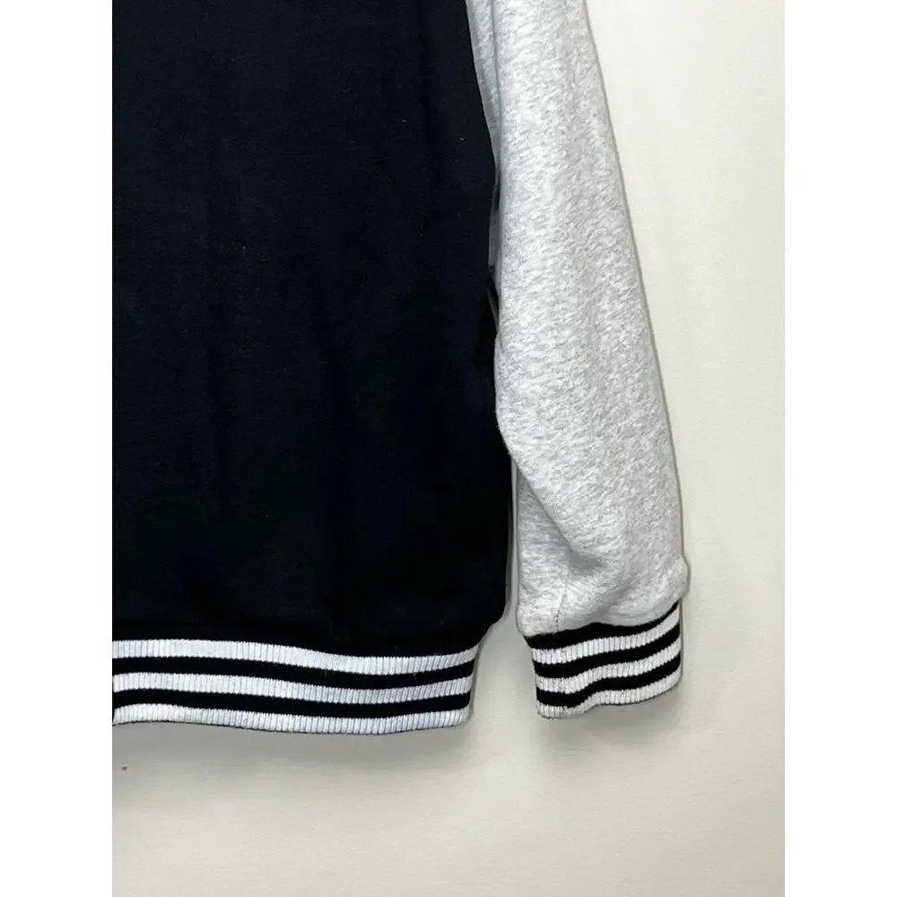 AC/DC High Voltage Graphic Bomber Varsity Jacket Size Small Colorblock Snap Up - Picture 9 of 15